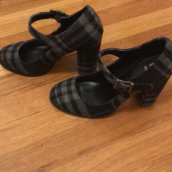 plaid mary janes
